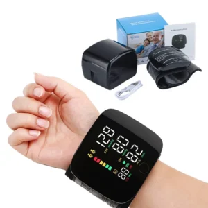 Digital Wrist Blood Pressure Monitor — Rapid Measurements, Large Screen, USB Rechargeable