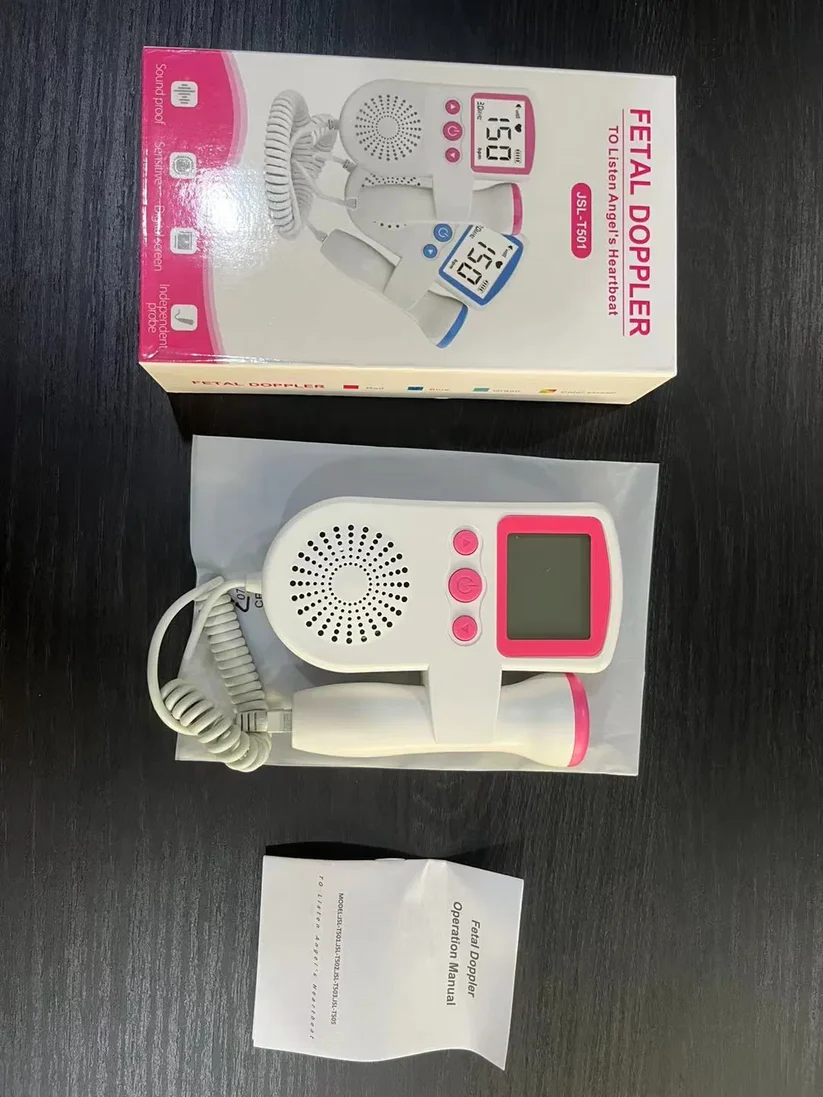 Portable Ultrasonic Fetal Doppler Baby Heart Monitor for Pregnancy + Free Gel & Battery - Image 2
