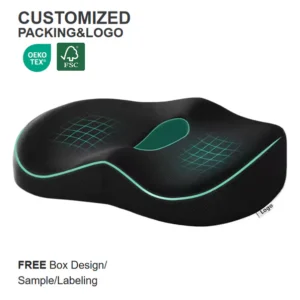 Premium Ergonomic Orthopedic Memory Foam Seat Cushion for Office Chair Car Stress Relief